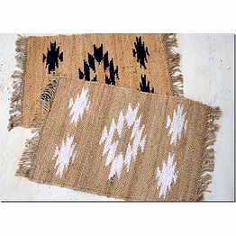 sonia collections™ handwoven cotton rug with geometric pattern – eco-friendly, durable, artisan-made