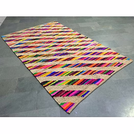 sonia collections™ handwoven diagonal stripe rug | multi-color | eco-friendly | export grade | hsn 57022090 | gst 12%