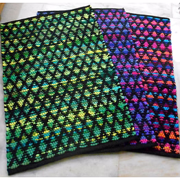 handwoven diamond dot rugs | multi-color | eco-friendly