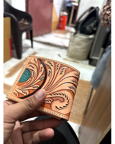 Hand Tooled Leather Wallet-12454374