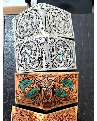 Hand Tooled Leather Wallet-5