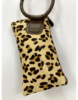 Premium Designer Cowhide hairon Leather Clutch Bag