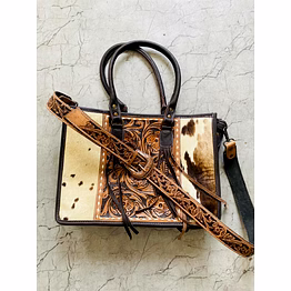 weekender bag cowhide bag hairon leather