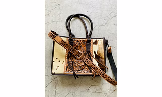 Weekender Bag Cowhide bag hairon Leather