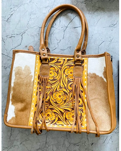 Weekender Bag Cowhide bag hairon Leather-2