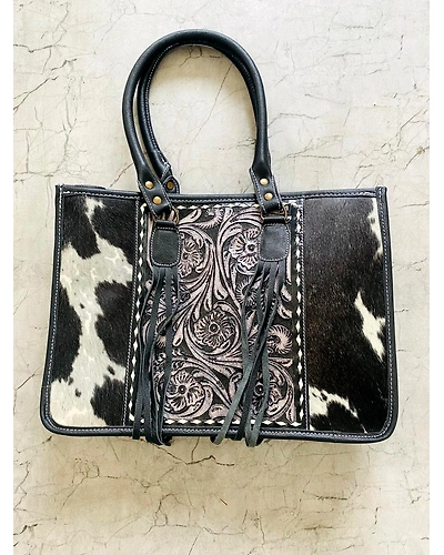Weekender Bag Cowhide bag hairon Leather-3