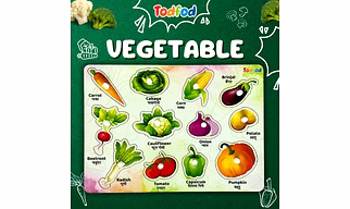 TodFod Wooden MDF Vegetable knob Puzzle