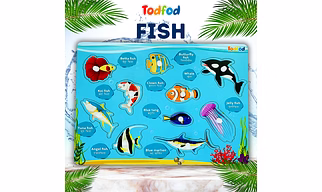 TodFod Wooden MDF Vegetable knob Puzzle