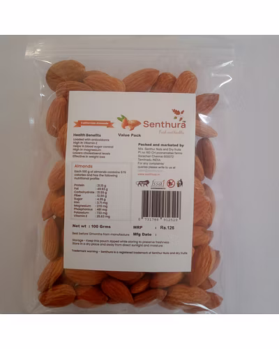 Californian Almonds - 100gm Retail pack-1