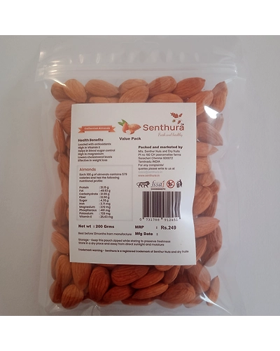 Californian Almonds - 200gm Retail pack-1