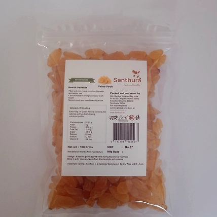 Green Raisins - 100gm Retail Pack-1