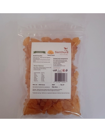 Green Raisins - 100gm Retail Pack-1