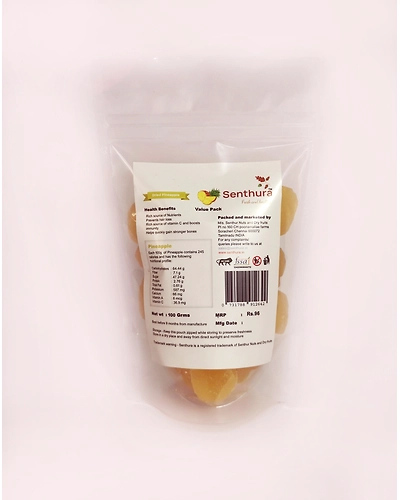 Dried Pinapple coin - 100gm Retail Pack-1