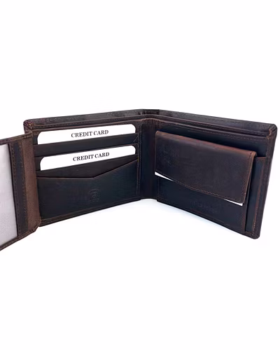 OIL PULL UP MEN DOTTED DESIGN LEATHER WALLET-2