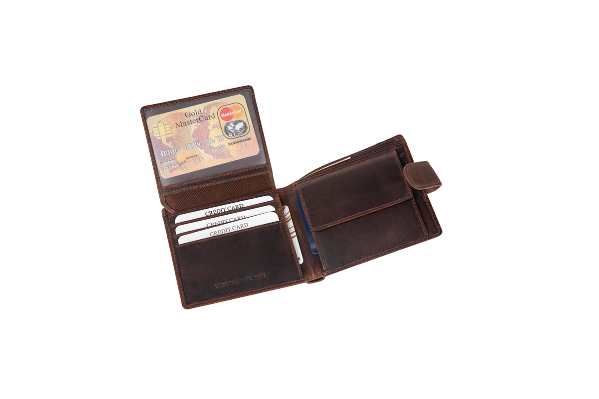 OIL PULL UP MEN LEATHER WALLET WITH CLASP-3