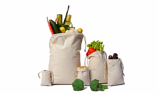 Muslin Reusable  Drawstring Storage Bags