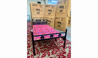 Sahni Metal Folding Bed with mattress Attached 6x3