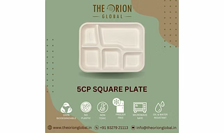 5-COMPARTMENT SQUARE MEAL TRAY