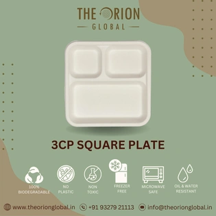 3-COMPARTMENT SQUARE MEAL TRAY