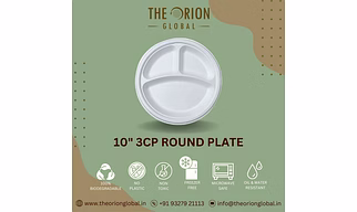 10 INCH 3-COMPARTMENT ROUND MEAL TRAY