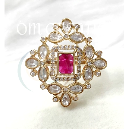 AD- kundan Finger Ring-12458705