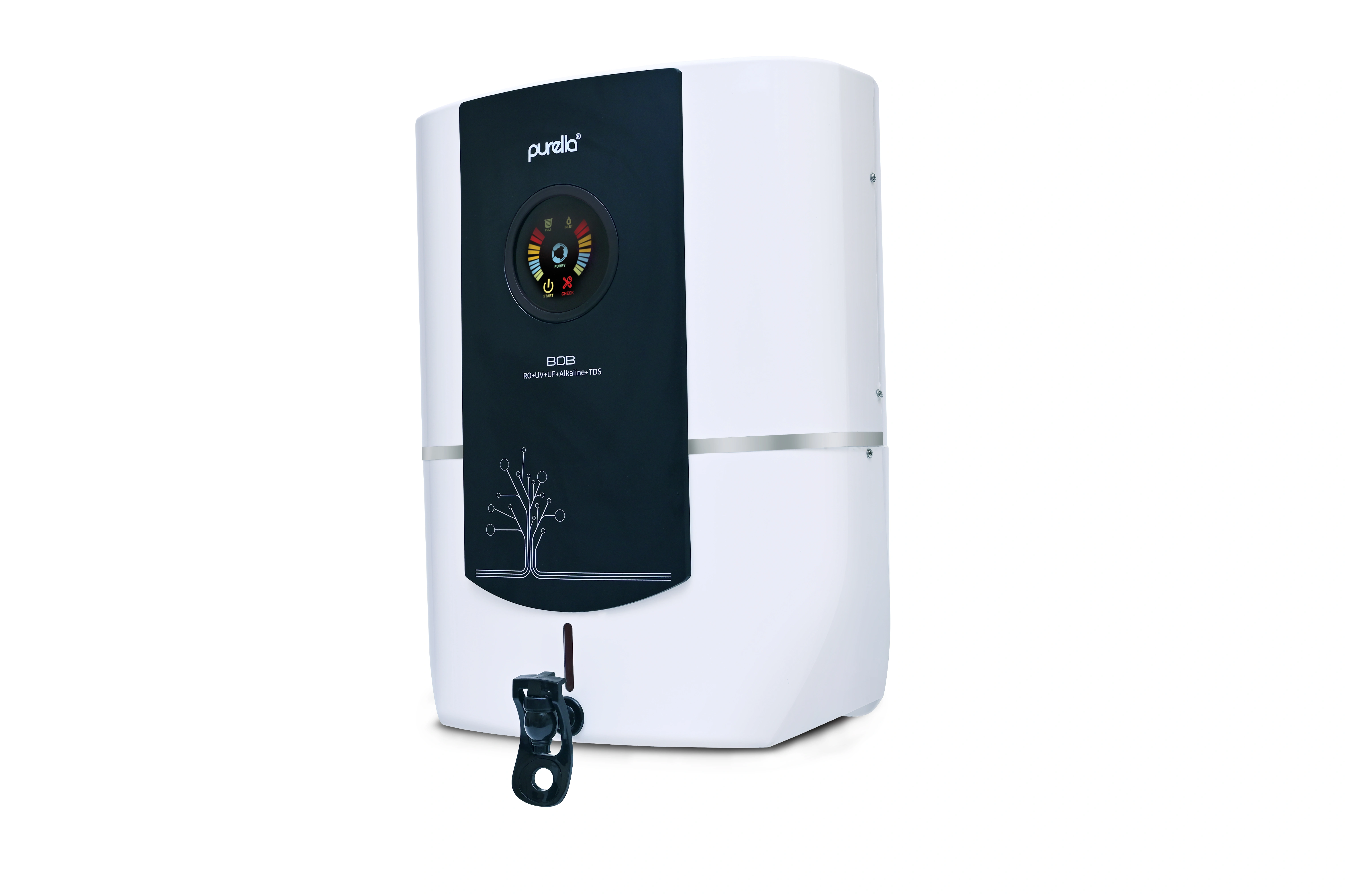 Purella Bob RO + UV + UF + Alkaline + Tds Control Water Purifier With 10 Litre Storage-962987-a8b9834a