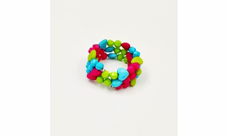 Lime By Manika Spiral Hearts Bracelet - Pink, Blue, Green
