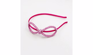 Lime By Manika Glitter Bow Headband- Pink