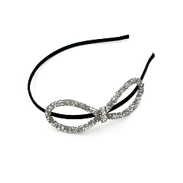 Lime By Manika Jazz Glitter Bow Headband - Silver