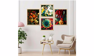 Set of Four Framed Painting for Wall Painting Decoration, Painitngs for home Decorations, Scenery for Living Room Decor (B0DDC3QCLG)