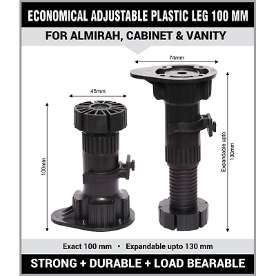 100 MM Adjustable Economical Plastic Leg-5