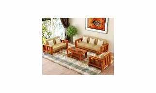 Country wood Sofa Set 3 seater+1Seater+1 seater