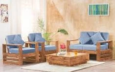 Country wood Sofa Set 3 seater+1Seater+1 seater-2