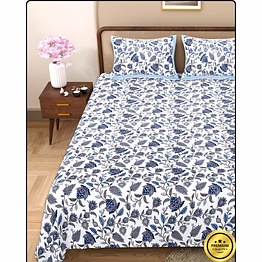 royal jaipuri dabu printed bedsheet