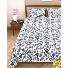 royal jaipuri dabu printed bedsheet