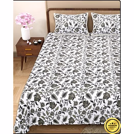 royal jaipuri dabu printed bedsheet