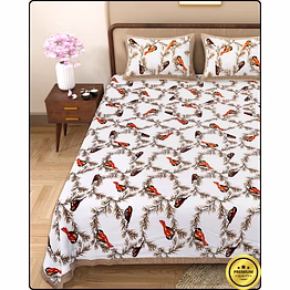 finch jaipuri dabu printed bedsheet