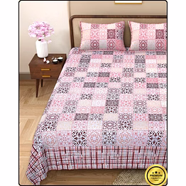 mosaic art jaipuri bedsheet