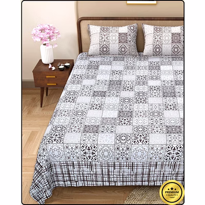mosaic art jaipuri bedsheet