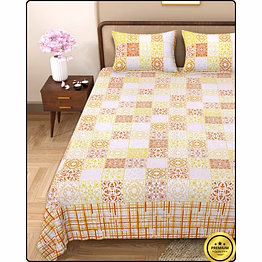 mosaic art jaipuri bedsheet