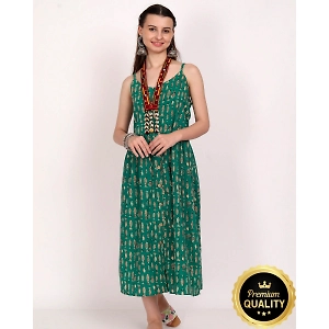 CARP GREEN FLARE DRESS_1