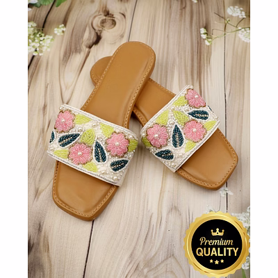 boho beaded sliper