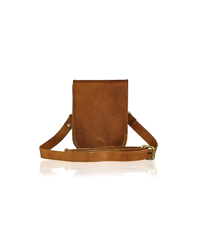 Full Flap Leather Shoulder Bag-12464765