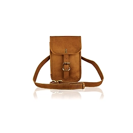 Half Flap Carnival Leather Pocket Bag