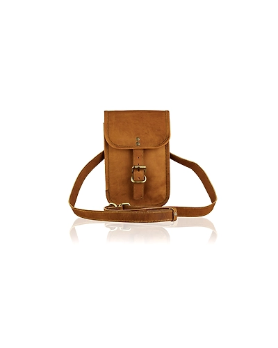 Half Flap Carnival Leather Pocket Bag-12464767