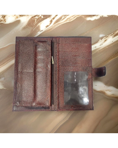 Men's leather wallet black color-2