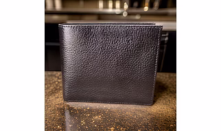 Men's leather wallet black color