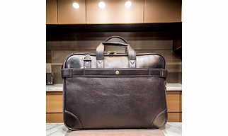 Leather Laptop bag black color