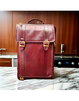 Leather laptop back pack 4 in 1