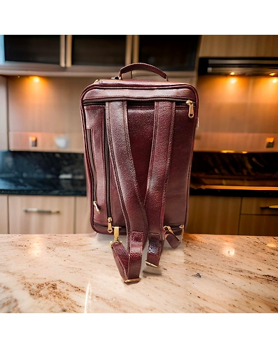 Leather laptop back pack 4 in 1-2